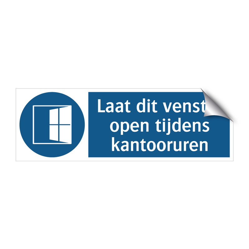 Laat dit venster open tijdens kantooruren & Laat dit venster open tijdens kantooruren