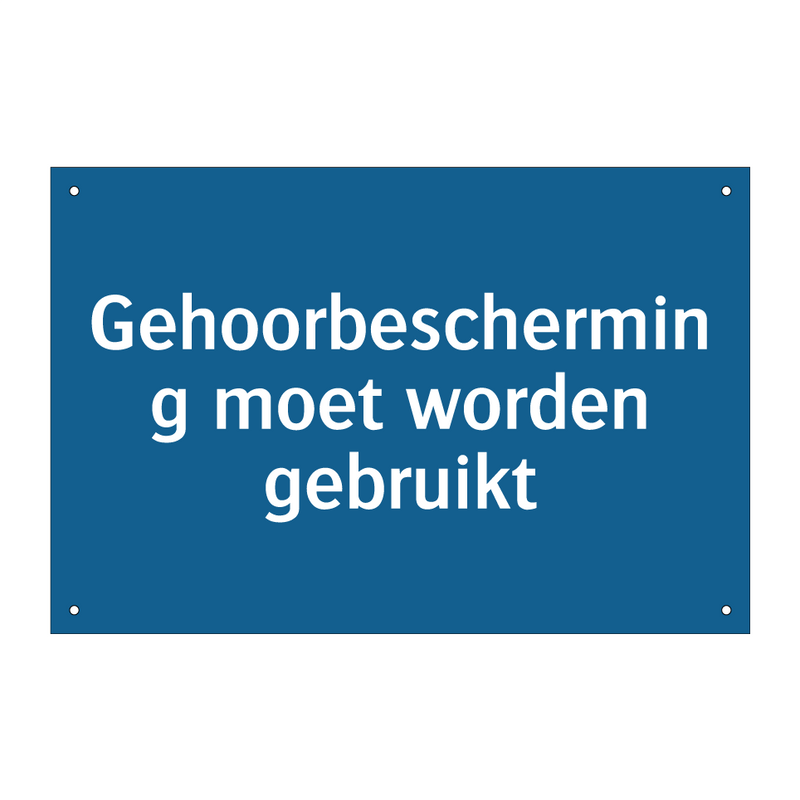 Gehoorbescherming moet worden gebruikt & Gehoorbescherming moet worden gebruikt