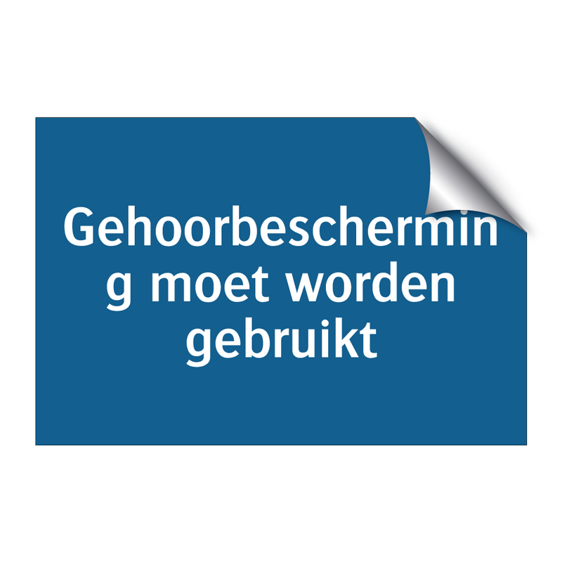 Gehoorbescherming moet worden gebruikt & Gehoorbescherming moet worden gebruikt