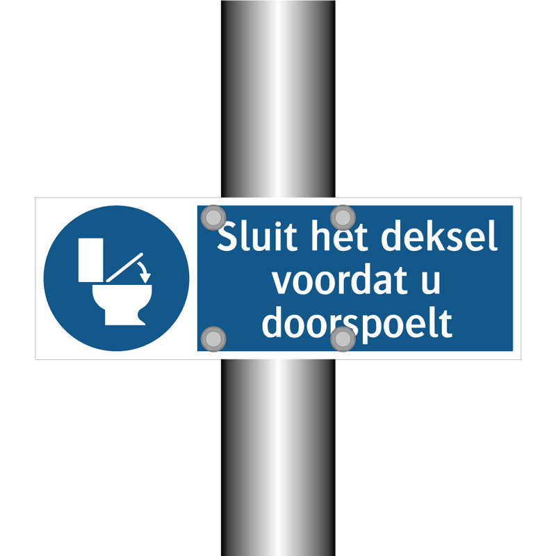 Sluit het deksel voordat u doorspoelt & Sluit het deksel voordat u doorspoelt