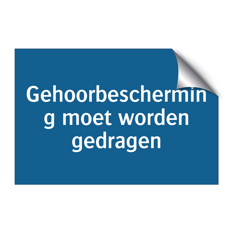 Gehoorbescherming moet worden gedragen & Gehoorbescherming moet worden gedragen