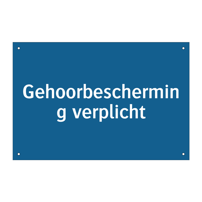 Gehoorbescherming verplicht & Gehoorbescherming verplicht & Gehoorbescherming verplicht