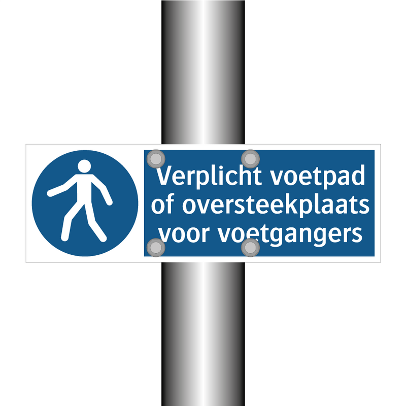 Verplicht voetpad of oversteekplaats voor voetgangers