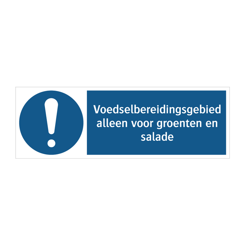 Voedselbereidingsgebied alleen voor groenten en salade