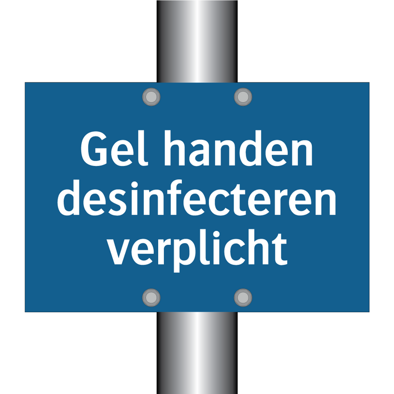 Gel handen desinfecteren verplicht & Gel handen desinfecteren verplicht