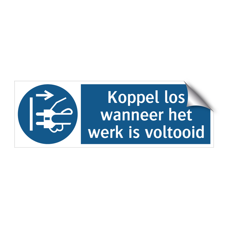 Koppel los wanneer het werk is voltooid & Koppel los wanneer het werk is voltooid