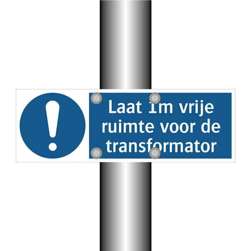 Laat 1m vrije ruimte voor de transformator & Laat 1m vrije ruimte voor de transformator