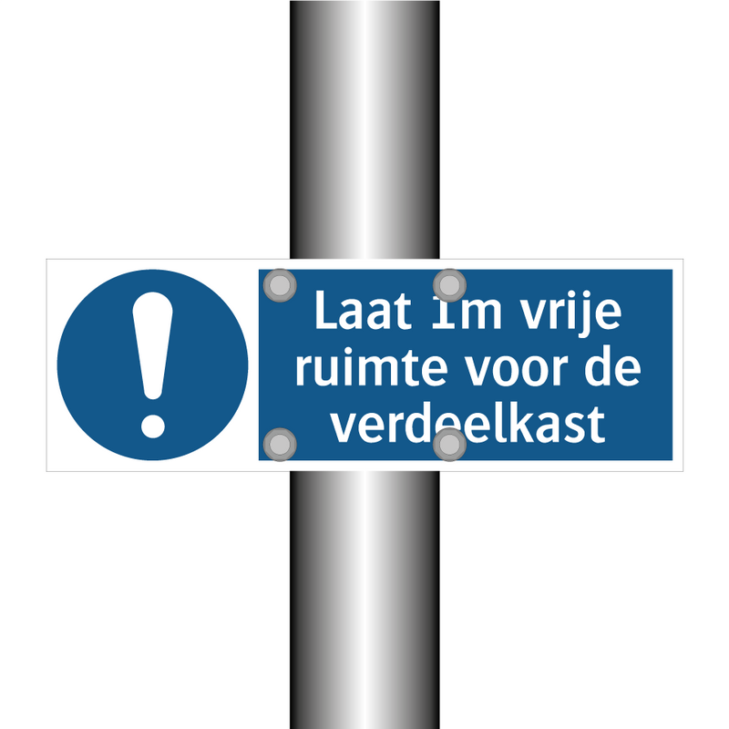 Laat 1m vrije ruimte voor de verdeelkast & Laat 1m vrije ruimte voor de verdeelkast