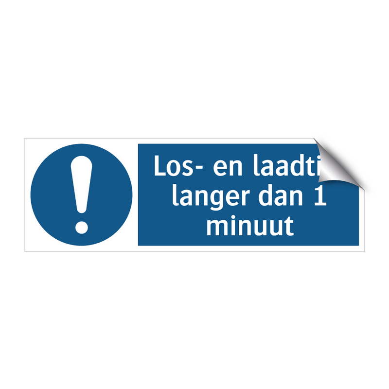 Los- en laadtijd langer dan 1 minuut & Los- en laadtijd langer dan 1 minuut