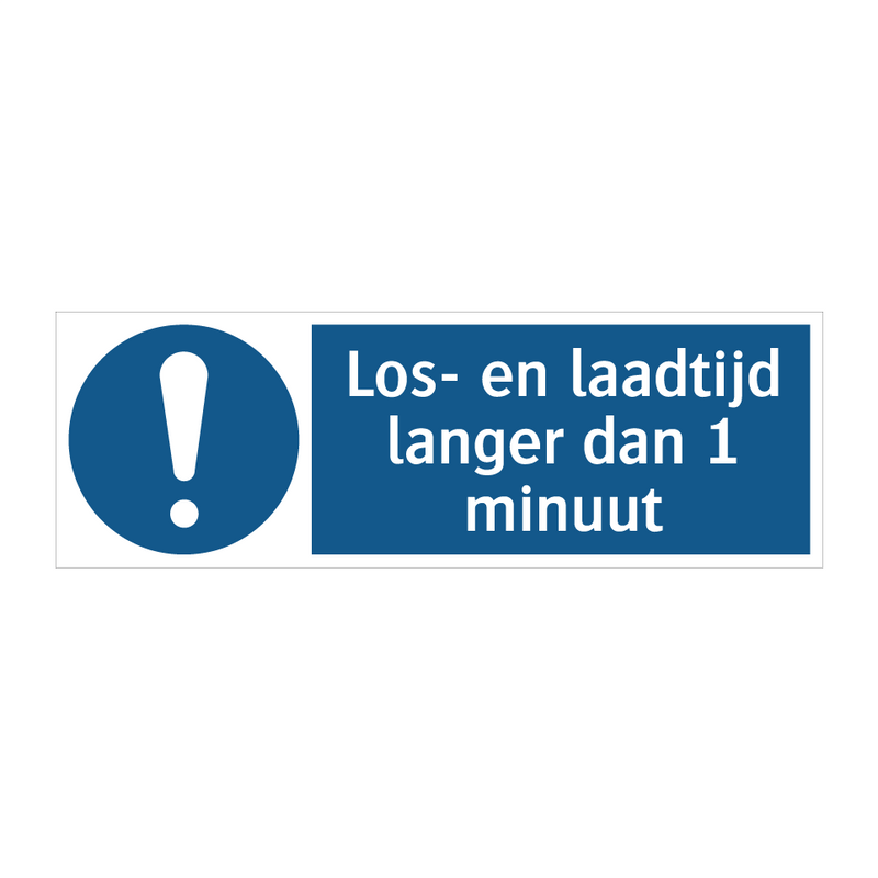 Los- en laadtijd langer dan 1 minuut & Los- en laadtijd langer dan 1 minuut