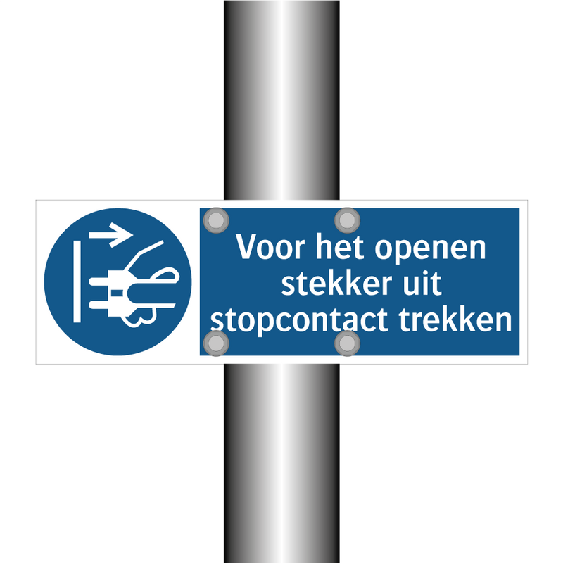 Voor het openen stekker uit stopcontact trekken & Voor het openen stekker uit stopcontact trekken