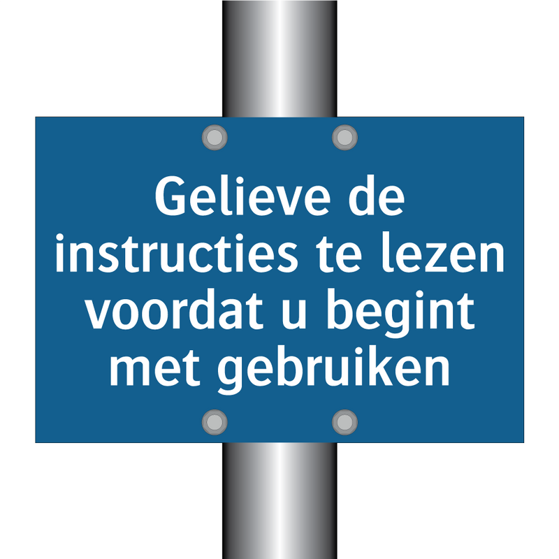 Gelieve de instructies te lezen voordat u begint met gebruiken