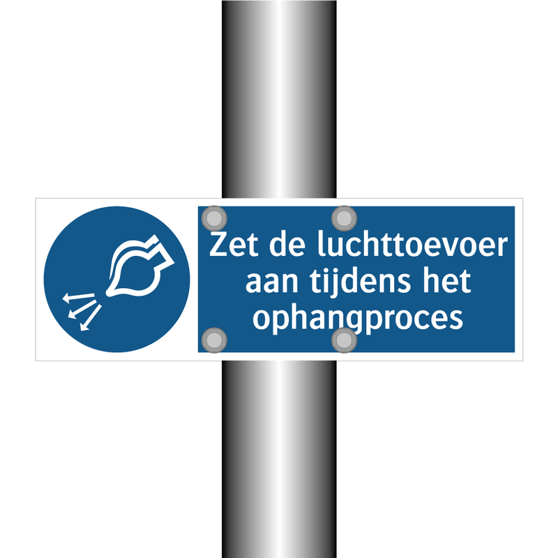 Zet de luchttoevoer aan tijdens het ophangproces & Zet de luchttoevoer aan tijdens het ophangproces