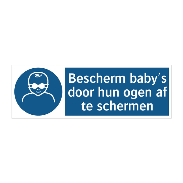 Bescherm baby's door hun ogen af te schermen & Bescherm baby's door hun ogen af te schermen