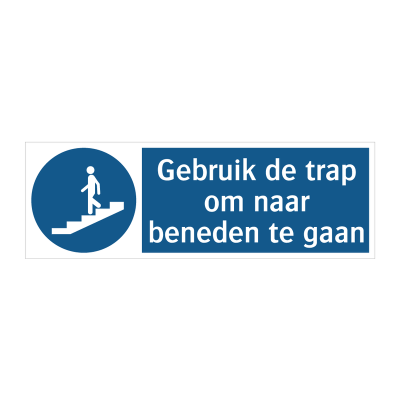 Gebruik de trap om naar beneden te gaan & Gebruik de trap om naar beneden te gaan