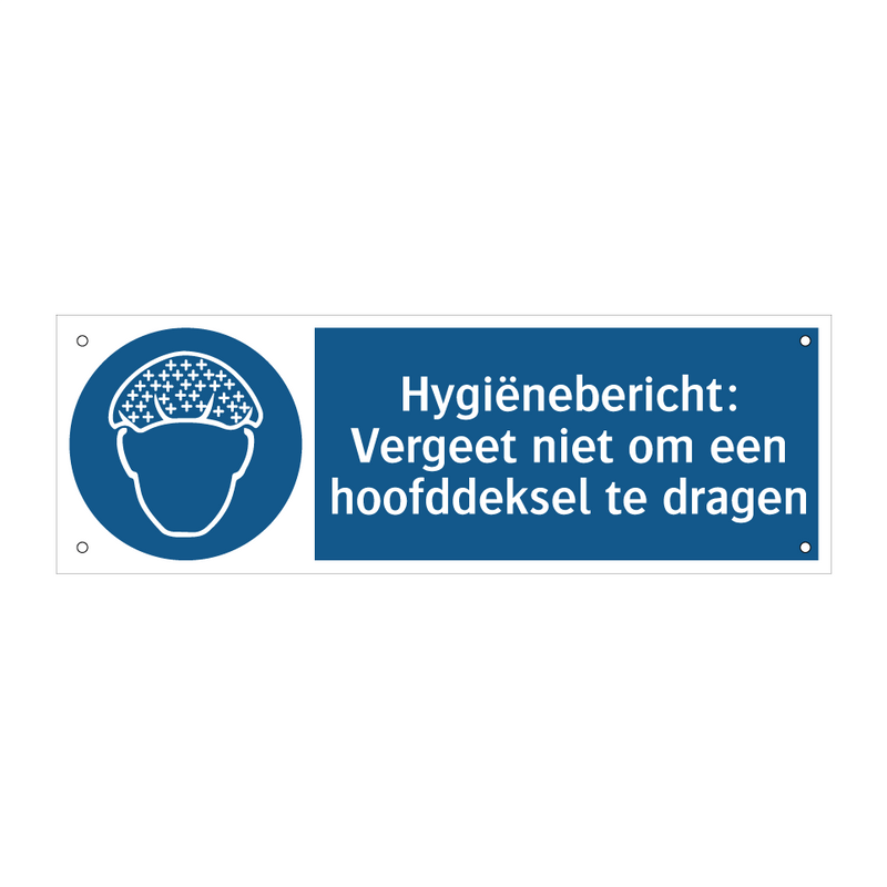 Hygiënebericht: Vergeet niet om een hoofddeksel te dragen