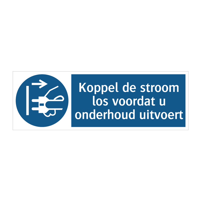 Koppel de stroom los voordat u onderhoud uitvoert