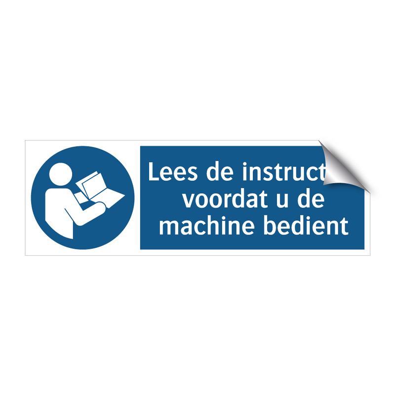 Lees de instructies voordat u de machine bedient & Lees de instructies voordat u de machine bedient