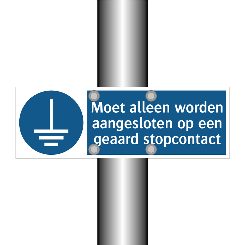 Moet alleen worden aangesloten op een geaard stopcontact