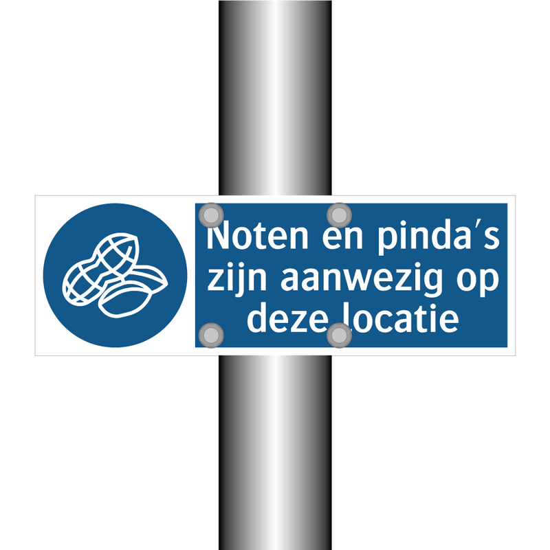 Noten en pinda's zijn aanwezig op deze locatie & Noten en pinda's zijn aanwezig op deze locatie