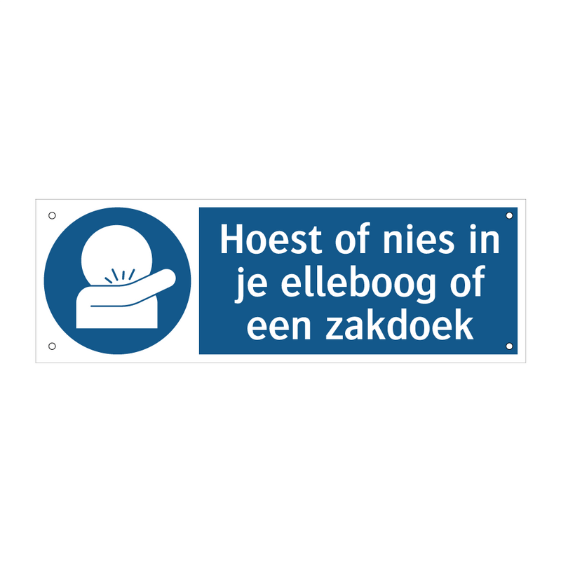 Hoest of nies in je elleboog of een zakdoek & Hoest of nies in je elleboog of een zakdoek