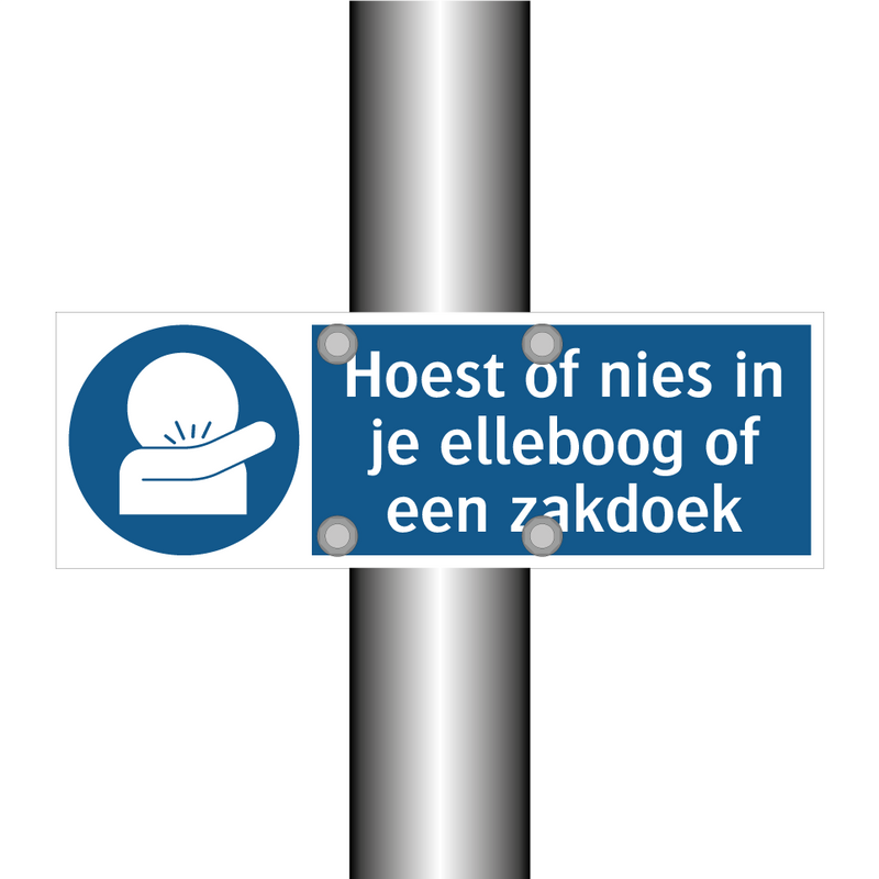 Hoest of nies in je elleboog of een zakdoek & Hoest of nies in je elleboog of een zakdoek