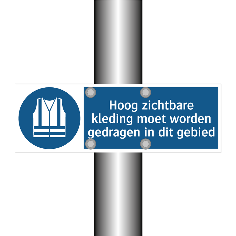 Hoog zichtbare kleding moet worden gedragen in dit gebied