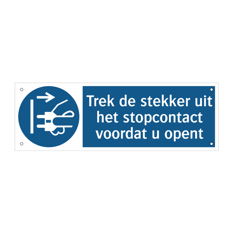 Trek de stekker uit het stopcontact voordat u opent