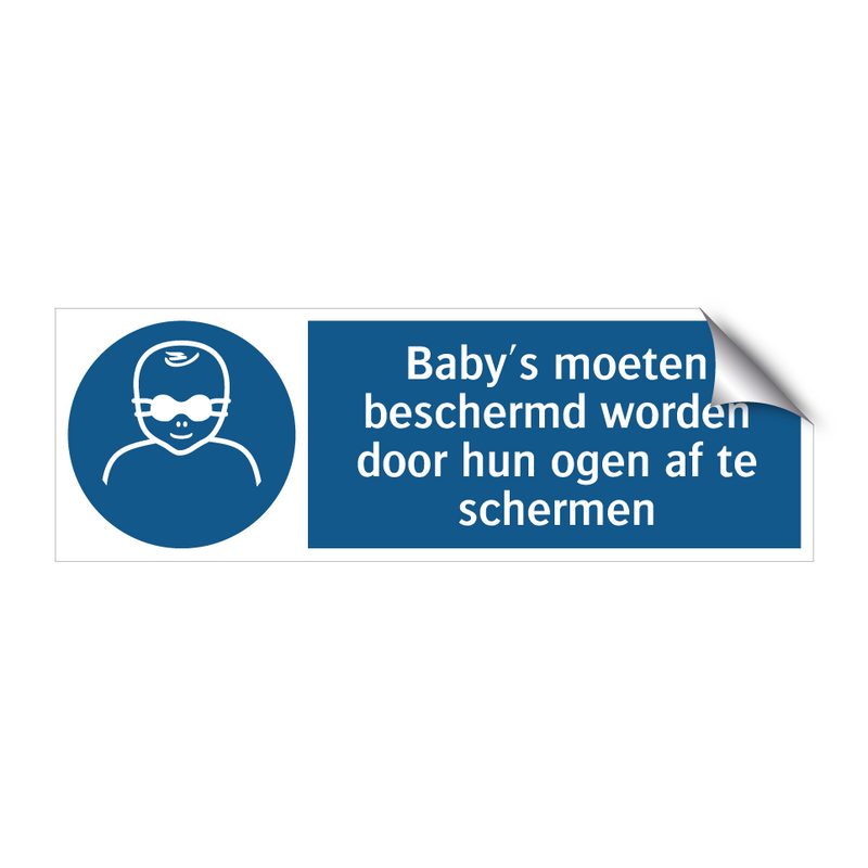 Baby's moeten beschermd worden door hun ogen af te schermen