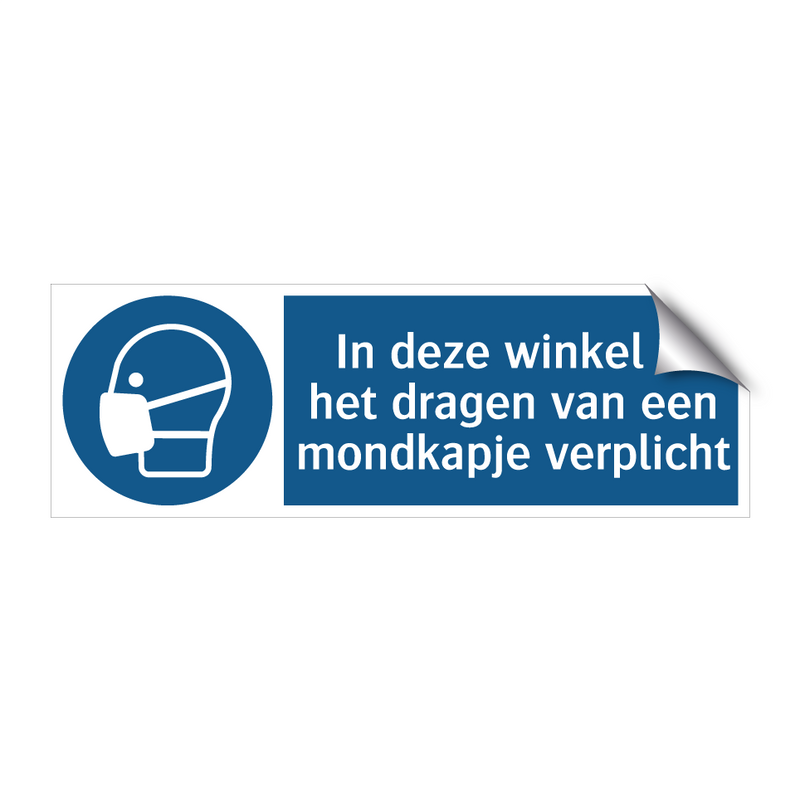 In deze winkel is het dragen van een mondkapje verplicht