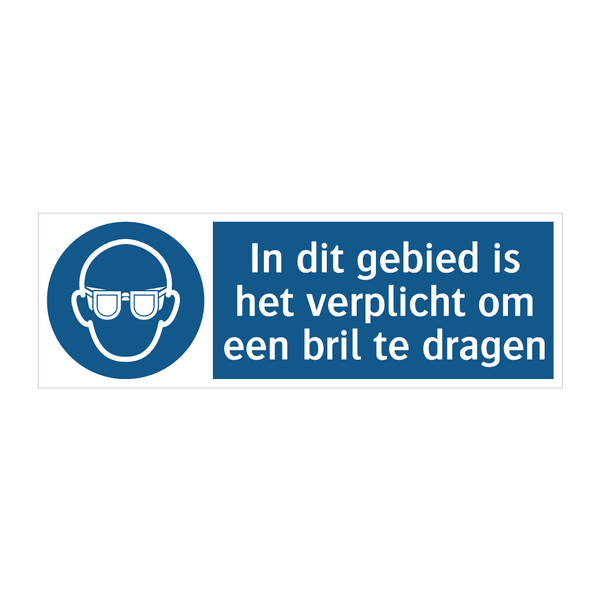 In dit gebied is het verplicht om een bril te dragen