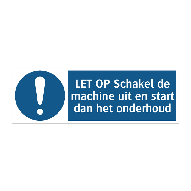 LET OP Schakel de machine uit en start dan het onderhoud