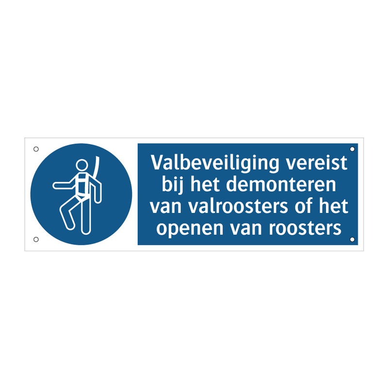 Valbeveiliging vereist bij het demonteren van valroosters of het openen van roosters