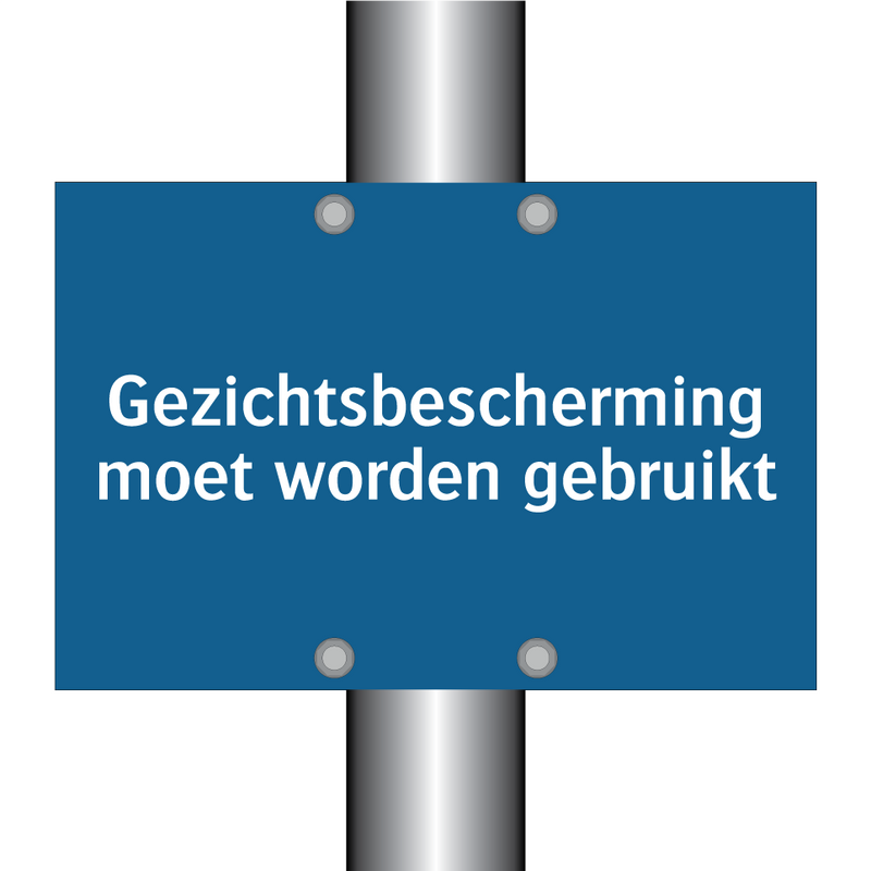 Gezichtsbescherming moet worden gebruikt & Gezichtsbescherming moet worden gebruikt