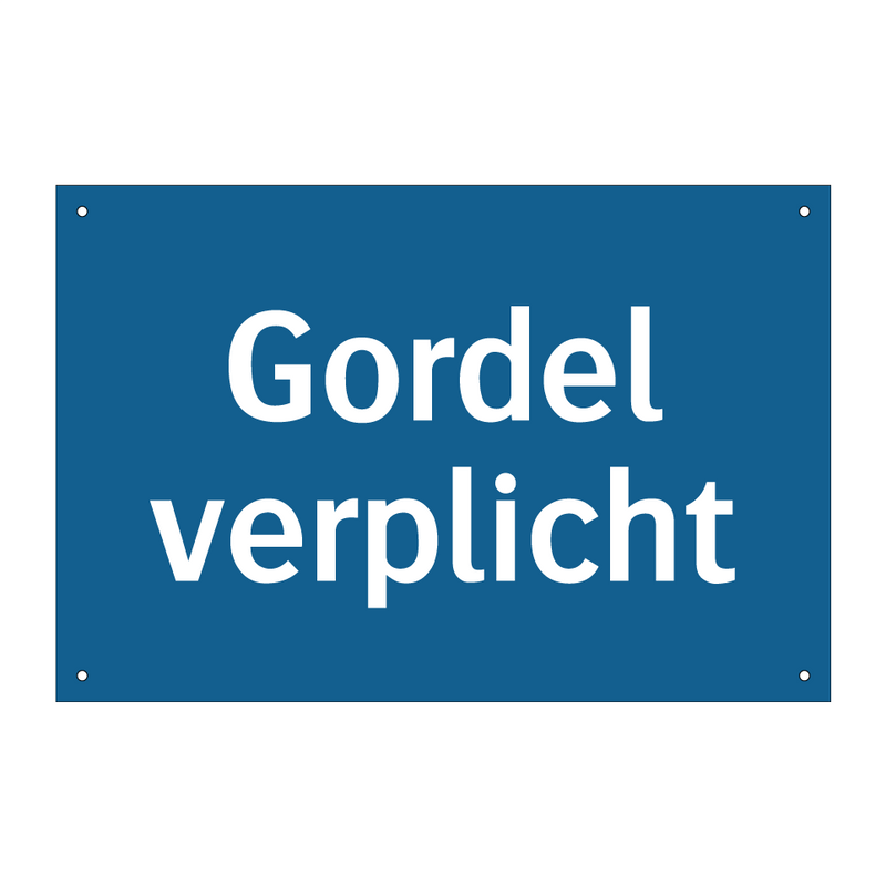 Gordel verplicht & Gordel verplicht & Gordel verplicht & Gordel verplicht & Gordel verplicht