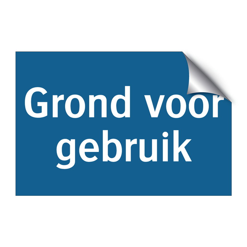 Grond voor gebruik & Grond voor gebruik & Grond voor gebruik & Grond voor gebruik