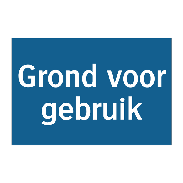 Grond voor gebruik & Grond voor gebruik & Grond voor gebruik & Grond voor gebruik