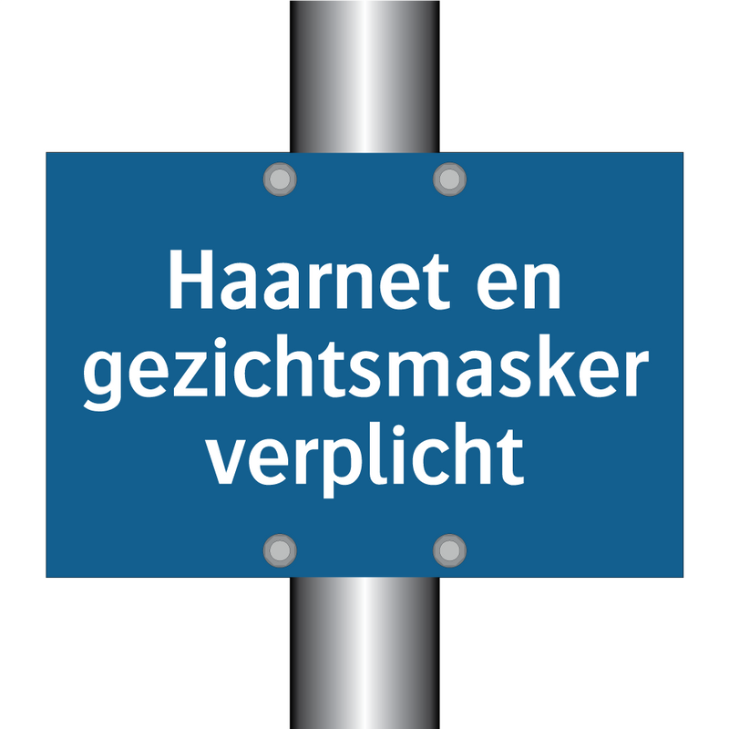 Haarnet en gezichtsmasker verplicht & Haarnet en gezichtsmasker verplicht