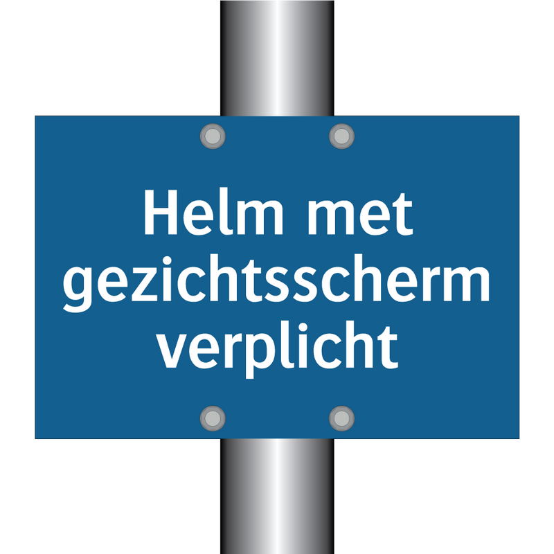 Helm met gezichtsscherm verplicht & Helm met gezichtsscherm verplicht