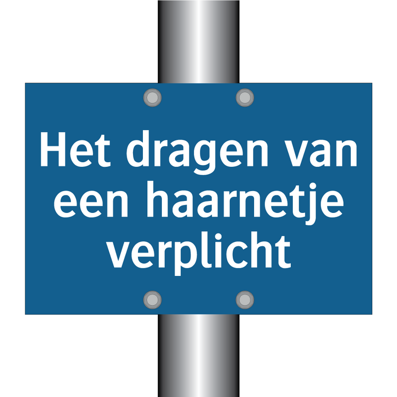 Het dragen van een haarnetje verplicht & Het dragen van een haarnetje verplicht