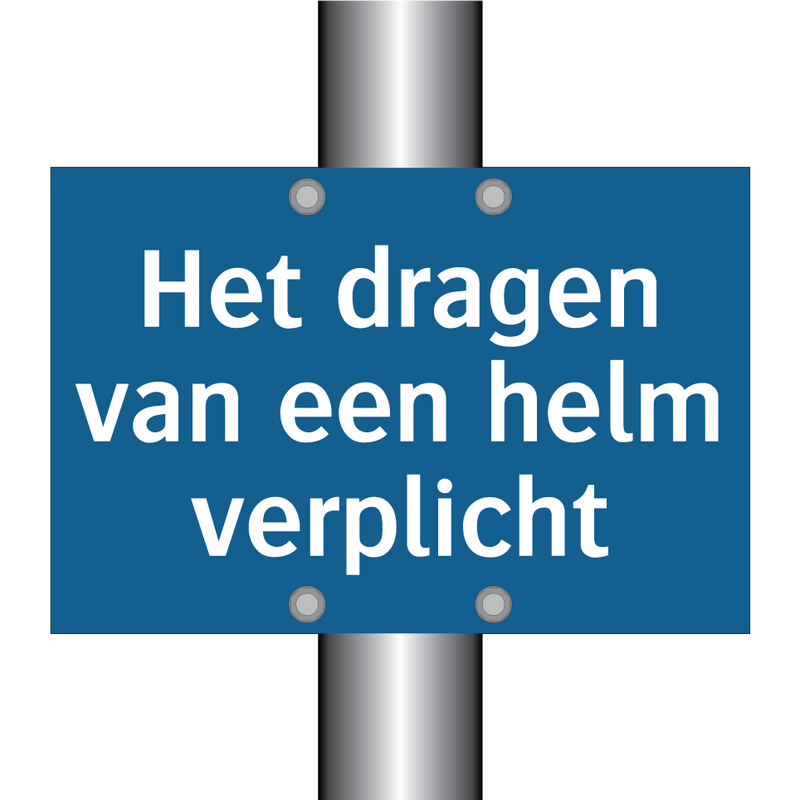 Het dragen van een helm verplicht & Het dragen van een helm verplicht