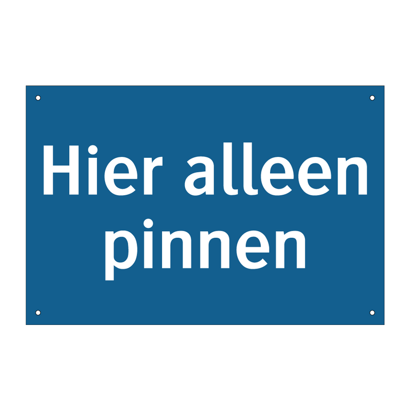 Hier alleen pinnen & Hier alleen pinnen & Hier alleen pinnen & Hier alleen pinnen