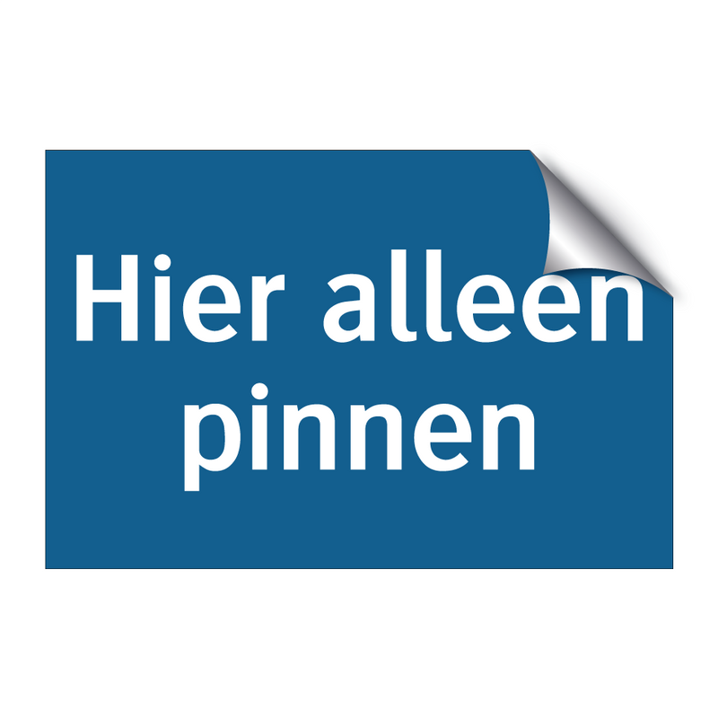 Hier alleen pinnen & Hier alleen pinnen & Hier alleen pinnen & Hier alleen pinnen