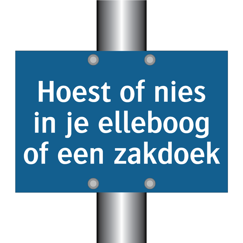 Hoest of nies in je elleboog of een zakdoek & Hoest of nies in je elleboog of een zakdoek