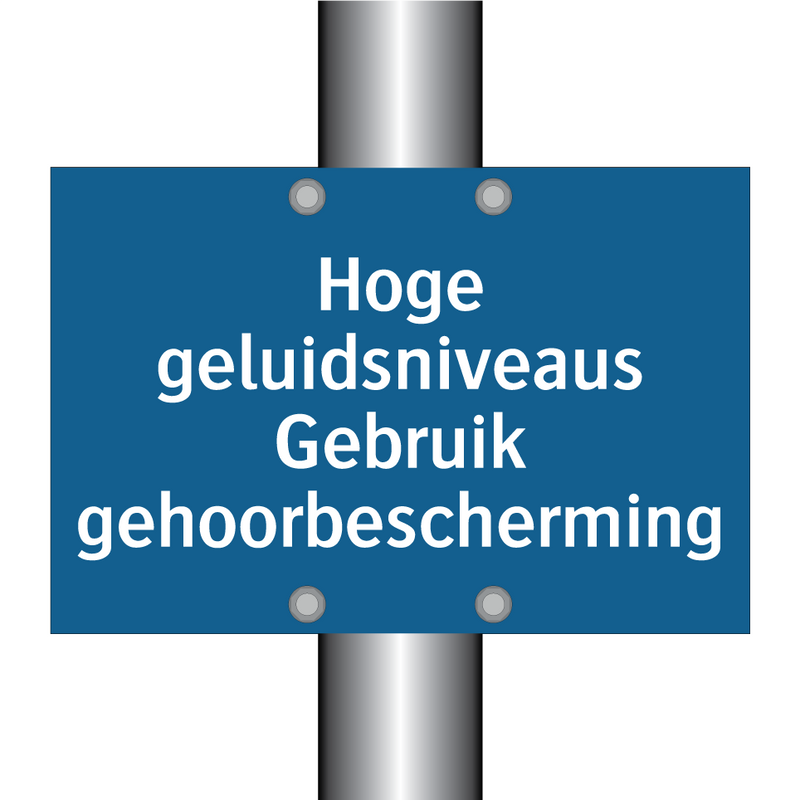 Hoge geluidsniveaus Gebruik gehoorbescherming & Hoge geluidsniveaus Gebruik gehoorbescherming