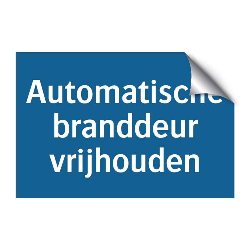 Automatische branddeur vrijhouden & Automatische branddeur vrijhouden