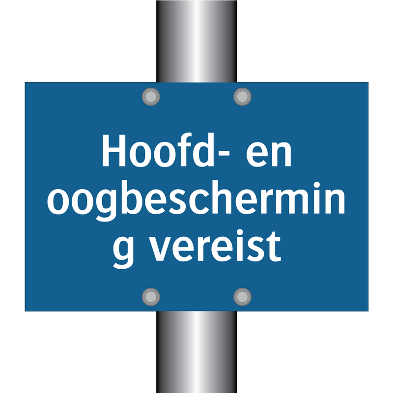 Hoofd- en oogbescherming vereist & Hoofd- en oogbescherming vereist