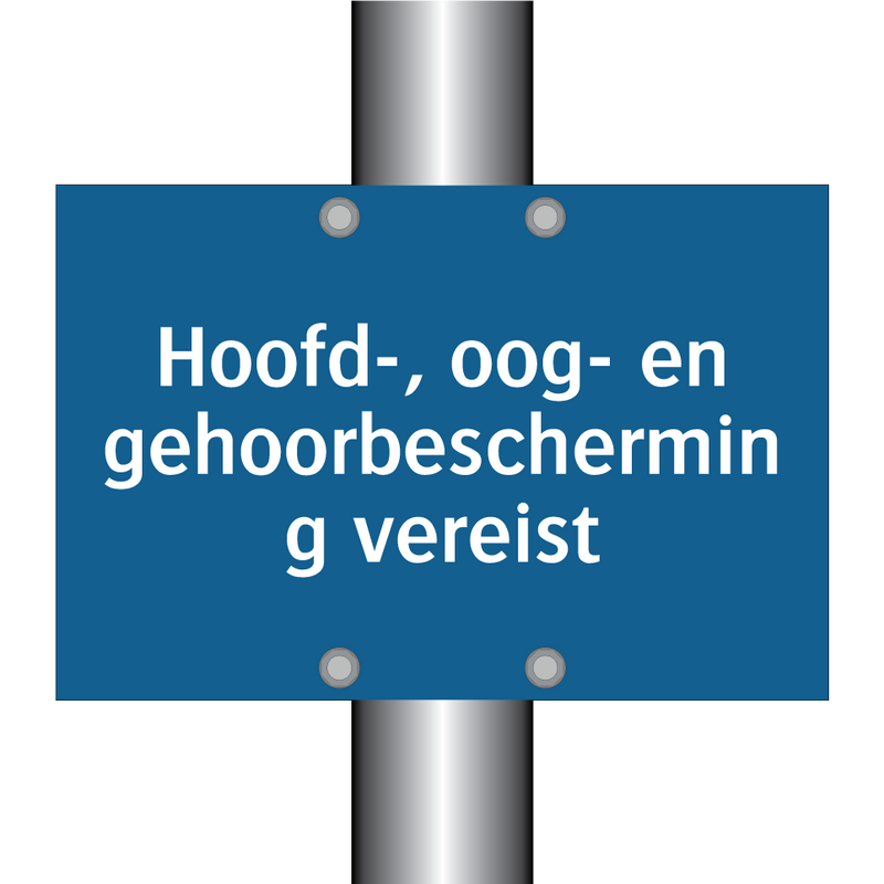 Hoofd-, oog- en gehoorbescherming vereist & Hoofd-, oog- en gehoorbescherming vereist