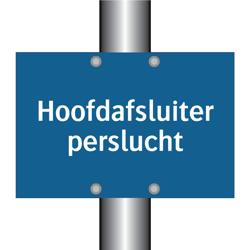 Hoofdafsluiter perslucht & Hoofdafsluiter perslucht & Hoofdafsluiter perslucht