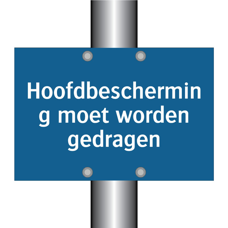 Hoofdbescherming moet worden gedragen & Hoofdbescherming moet worden gedragen